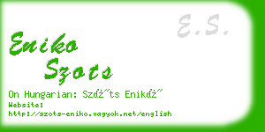 eniko szots business card